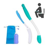 Toilet Aid Set for Wiping,Including Long Handle Butt Wiper Shower Brush Portable Bidet and a Storage Bag for People Overweight,Elderly and Disabled,Long Reach Self Wipe Tools Personal Hygiene Kit