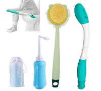 Toilet Aids for Wiping Bottom Set 4PCS,Long Handled Sponge,Bidet Bottle,Bottom Wipers for Disabled People Overweight and Elderly