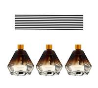 Toilet Aroma Diffuser 3pcs Glass Essential Oil Bottle | Luxury Elegant Artistic Style, Living Room Use, Adds Freshness and Fragrance, Reed Diffuser Set