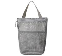 Toilet Article Organizer with Mesh Shower Pocket, Large Capacity Foldable Toilet Bag Made of Network Material | Portable Shower Accessories for Home and School Use, GRAY, ???????????, GRAY,