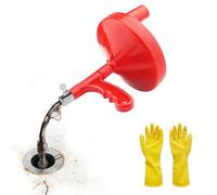 Toilet Auger Plumbers Snake 7.7m, Heavy Duty Plumbing Snake Drain Snake Unblocker Tool, Drain Sink Snake Hair Clog Remover for Kitchen, Shower, Bathtub and Bathroom