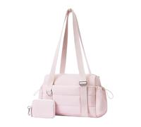 Toilet Bag - Fitness Bag | Large Capacity Dry and Wet Separation, Adjustable Strap, Nylon Material, 29 x 10.6 x 20 cm, Lightweight and Portable, Ideal for Gym, Pink, Siehe Beschreibung, See