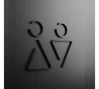 Toilet Bathroom Door Indicator,Toilet Wall Sign, Door Sign, Decoration Sign for Commercial Use,Acrylic,18x10.7cm/7x4.2Inch,1 set