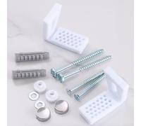 Toilet Bidet Anchor Bolts Set Pan Fix to Floor Kit Repair Fixings Fitting Screws with Stainless Steel Construction, White Color Options in S/M/L Sizes, 2-Pack(M)