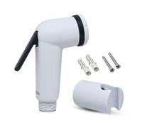 Toilet Bidet Set Handheld Sprayer Hand Shattaf Plastic Hand Held Spray Mounted with Shower Head Holder Rinse Rinser Bathroom Seat Adjustable Pressure Control Multipurpose يد شطاف