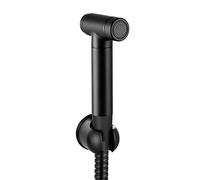 Toilet Bidet Sprayer Black Hand Held for Shower for Set with Hose Cold Water Brass No Drilling Cloth Diaper Kit