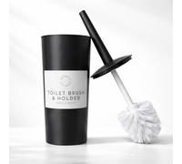 Toilet Bowl Brush with Holder Set Deep Cleaning Non Slip Handle & Plastic Tough Bristles Handy For Bathrooms Toilets Bath Cleaner Assorted Color (Pack Of 1)