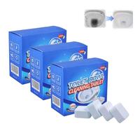 Toilet Bowl Cleaner, Toilet Rim Block,Toilet Limescale Remover Heavy Duty, Foaming Toilet Cleaner Tablets, Bleach Cleaner, Fizzy foam Toilet Cleaner (3, bule)