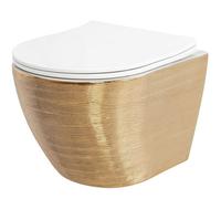 Toilet Bowl Rea Carlo Mini Riml Dur/flat/zm Gold White