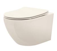 Toilet Bowl Rea Carlo Mini Rimless Beige, Ceramic