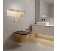 Toilet Bowl Rea Carlo Mini Tornado Black/brushed Gold