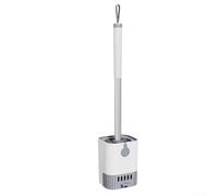 Toilet Brush, 19.3 Inch Stainless Steel Set, 360 Degree Hemispherical Head, Deep Clean Hard to Reach Areas, Wall Mount or Floor Stand for Bathroom