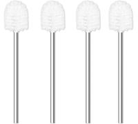 Toilet Brush, 4PCS Toilet Brushes with Stainless Steel Handle, Standing Stainle