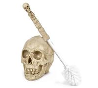 Toilet Brush and Holder Set for Bathroom,Skullduggery Skeleton Gothic Bathroom Decor Toilet Bowl Brush Set,Space Saving for Storage, Drip-Proof, Easy to Assemble, Deep Cleaning
