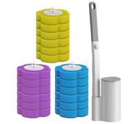Toilet Brush And Holder Set Space Saving Bathroom Accessory With Refillable Heads For Cleaning Brush Holder