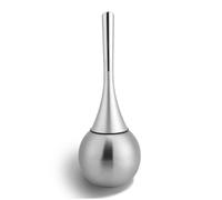 Toilet Brush and Holder, Stainless Steel Toilet Brush Holder Set, Creative Bathroom Cleaning with Base, Bowl for Bathroom (Silver)