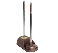 Toilet Brush and Plunger Set 2-in-1 Unchoke and Cleaning Brown Toilet Brush with Handle No Drilling Plunger and Brush Set for Bathroom Deeply Cleaning