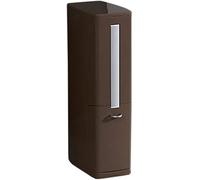 Toilet Brush and Waste Bin Set,4 in 1 Trash Can Toilet Brush,Multifunctional space-saving storage box (Brown)