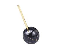 Toilet Brush Bathroom Accessories Ceramic Dome Toilet Brush And Holder Set Floor Standing Decorative Toilet Bowl Brush With Long Handle For Bathroom Toilet Brushes & Holders (Color : Black, Size : 1