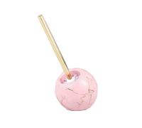 Toilet Brush Bathroom Accessories Ceramic Dome Toilet Brush And Holder Set Floor Standing Decorative Toilet Bowl Brush With Long Handle For Bathroom Toilet Brushes & Holders (Color : Roze, Size : 13