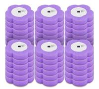 Toilet Brush Cleaning Kit with Replacement Refills Toilet Wand Kit with Refill Pads and Holders 360 Degree Cleaning System for Bathtub Sink Wash Basin(36 Purple Head)