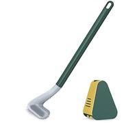 Toilet Brush for Wall Mounted Long Handle Toilet Brush Wave Brush Head Toilet Brush Cleaning Tool Bathroom Accessories Sets Corner Cleaning