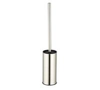 Toilet Brush Holder Brushed Nickel, Stainless Steel 304 Brushed Nickel Round Freestanding Toilet Bowl Brush and Holder for Bathroom