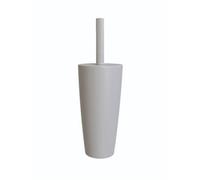 Toilet Brush & Holder Grey Flexible Bristles For Deep Cleaning