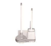 Toilet Brush & Holder - Hygienic Plunger | Cleaning Panel & Clog Set | Bathroom Cleaning Combo with Stand | Bowl and Scrubber Set for Deep Clean | Compact Set