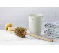 ECOLIVING PLASTIC FREE TOILET BRUSH & METAL HOLDER - SILVER - PACK OF 1