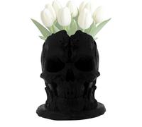 Toilet Brush Holder, Stationary ABS Gothic Skull Makeup Organizer | 85g Desktop Skeleton Storage Compact Cube, Halloween Resin Versatile Container for