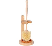 Toilet Brush, Kosmetex Wooden Toilet Brush with Toilet Stand Made of Beech Wood, Brush Standard