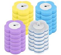 Toilet Brush Refills, 24 PCS Scented Toilet Wand Refills (4 Flavors), Hygienic Replacement Heads with Ocean, Lavender, Lemon, Light (Set 07 24Refills)
