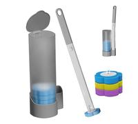 Toilet Brush Refills Disposable Toilet Brush with Refills Wall Hanging PP Toilet Cleaner Brush Kit Rotating Brushes for Floor Drain Hand-washing Basin