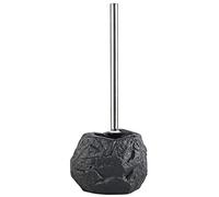 Toilet Brush Set Creative Toilet Brush，Toilet Bowl Brush with Imitating Stone Pattern Ceramic Base，360° Dense Brush Head Toilet Scrubber Anti-Drip Holder