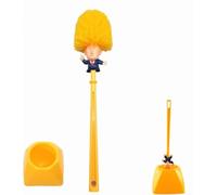 Toilet Brush, Trump Toilet Brush, Donald Trump Cleaning Brush with Holder, Toilet Brush Fun, Toilet Cleaning Brush, with Long Handle and Storage Stand, It Is Suitable for Daily Cleaning