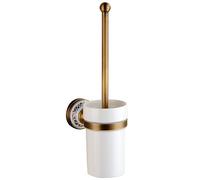 Toilet Brush with Holder for Bathroom Antique Bronze Wall Mounted Toilet Wall Mounted Bathroom Hardware Accessories,Porcelain Design