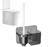 Toilet Brush with Holder, Wall Mount - 22.8 cm Bathroom Cleaning Storage Shelf Set, Large PET Corner Scrubbing System, Anti-Chaos Design, Hygienic Tool for Bowl Maintenance and M