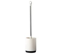 Toilet Brush with Holder Wall Mounted & Floor Standing Bathroom Cleaner Scrub Brush with Solid Handle Slish Home Decor White