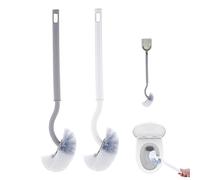 Toilet Brushes 2Pcs Deep Cleaner Bathroom Cleaning Brush with No-Slip Long Handle Toilet Scrubbing Brushes Home Tool