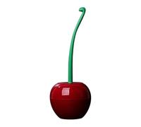 Toilet Brushes Creative Cherry Shape Toilet Brush Set Long Handle Replaceable Nylon Soft Bristle for Bathroom Corner Cleaning Tool(Black brush head)