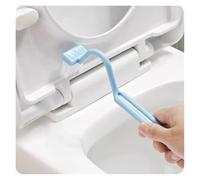 Toilet Brushes Curved Brush Cleaning Toilet S-shaped Small Portable Wc Scrubber Side Bending Long Handle Corner (Blue)