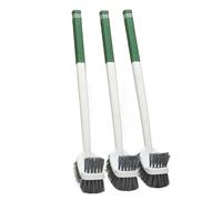 Toilet Brushes Long Handled Toilet Brush Suction Cup Type Hole Wall Mounted Double-Sided Elbow No Dead Corners Cleaning Squatting Sink(Green-1pc)