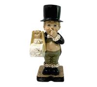 Toilet Butler With Roll Paper Holder, Funny Toilet Butler Statue, Resin Toilet Paper Butler Figures, Novelty Toilet Paper Stand, Spoof Toilet Paper Statue Toilet Accessory (black statue no holder)