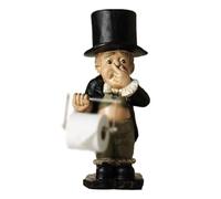 Toilet Butler With Roll Paper Holder, Novelty Toilet Roll Holder, Spoof Toilet Paper Resin Statue, Fre-e Standing Novelty Toilet Paper Stand, Toilet Accessory, Fun Bathroom Accessories