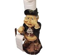 Toilet Butler with Roll Paper Holder Pinching Nose Resin Ornament,Toilet Paper Roll Holder for Bathroom Tissue Super Cute -B