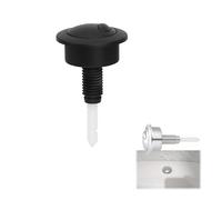 Toilet Button Dual Flush Toilets Cistern Push Button Assembly Toilet ABS Plastic Push Button Replacement (Black)