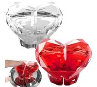 Toilet Button Pusher 2 Pair Heart Shape Crystallike Split Toilet Push Button Cute Replacement Decorative Toilet Flush Button Pusher for Home Hotel