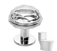 Toilet Button Pusher Replacement, Rhinestone Toilet Press Button Topper, Decorative Toilet Water Tank Flusher Button for Nail Protection, Stylish Bathroom Accessories for Easy Flushing