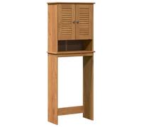 Toilet Cabinet with Shelf with Storage VIGO Solid pine wood Wall Indoor vidaXL